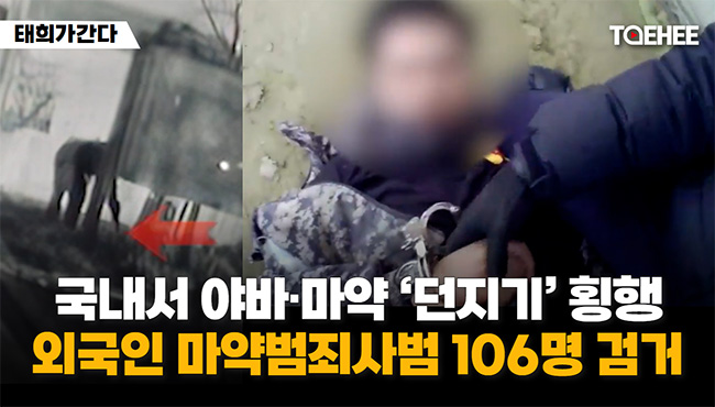 태희가간다 | 국내서 야바·마약 ‘던지기’ 횡행 외국인 마약범죄사범 106명 검거