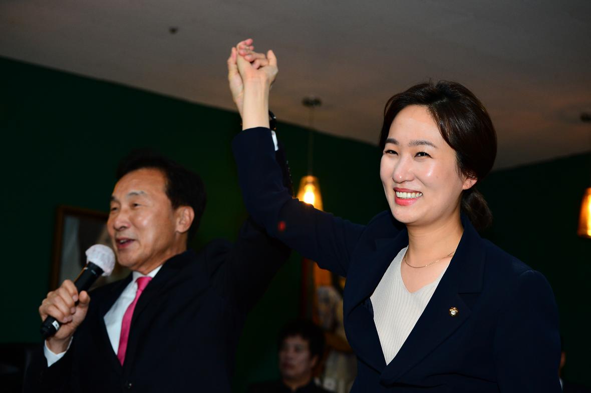 손학규 대표와 김수민의원./뉴시스